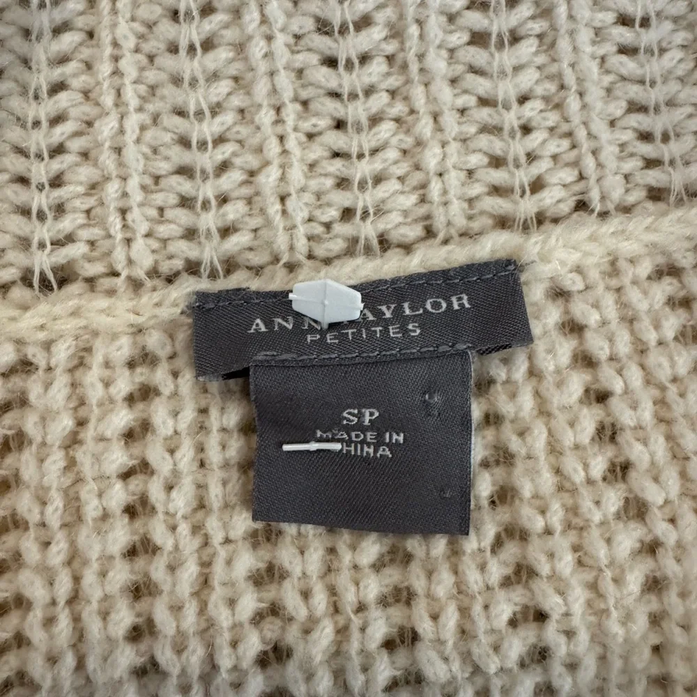 Ann Taylor Cream Cowl Neck Sweater